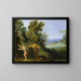 Pan und Syrinx - Anonym — gerahmtes Bild an der Wand