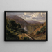 Valle montana del sud con cascata - Anonimo — quadro incorniciato alla parete