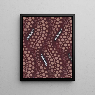 Anonymous - Textile Design with Overlapping Verical Strips of Undulating Rows of Dots and ZigZagging Ribbons.webp
