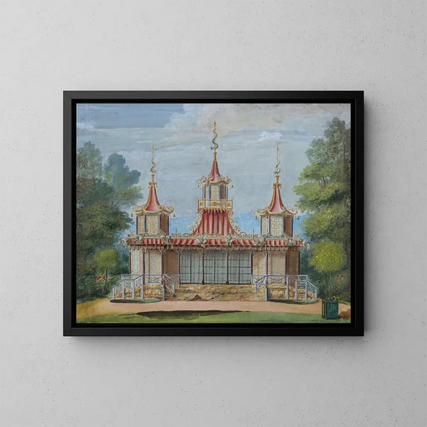 Il tempio della pesca, Virginia Water, Inghilterra - Anonimo — quadro incorniciato alla parete
