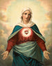 La Vierge Marie avec l'emblème du cœur sur la poitrine - Anonyme — vista dell’opera