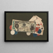 Trompe-l'œil Una mano piena con gettoni e banconote da 2 e 5 - Anonimo — quadro incorniciato alla parete