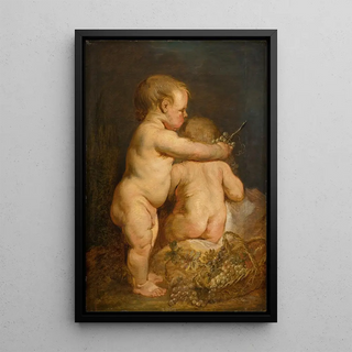 Anonymous - Two Naked Children with Grapes.webp