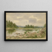 Ansicht eines Flusses - Anonym — gerahmtes Bild an der Wand