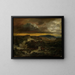 Paesaggio serale con eremiti che tornano a casa - Anselm Feuerbach — quadro incorniciato alla parete