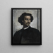 Selbstporträt - Anselm Feuerbach — gerahmtes Bild an der Wand
