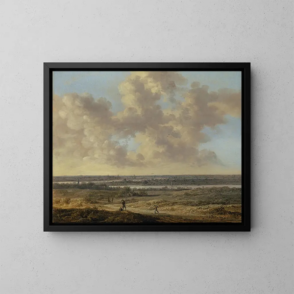 Plaine mit Fluss - Anthonie Jansz van der Croos — gerahmtes Bild an der Wand