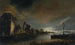 Paesaggio fluviale al chiaro di luna - Anthonie van Borssum — vista dell’opera