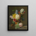Natur stillleben mit Blumen und Nüssen - Anthony Oberman — gerahmtes Bild an der Wand