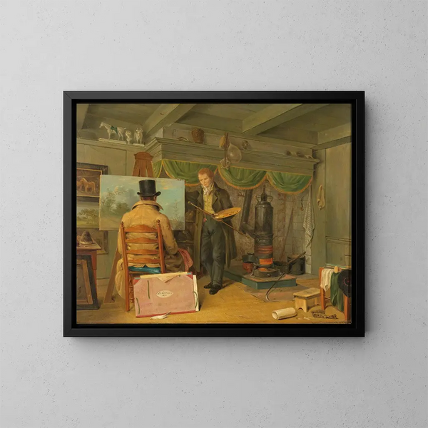 L'artiste dans son atelier - Anthony Oberman — quadro incorniciato alla parete