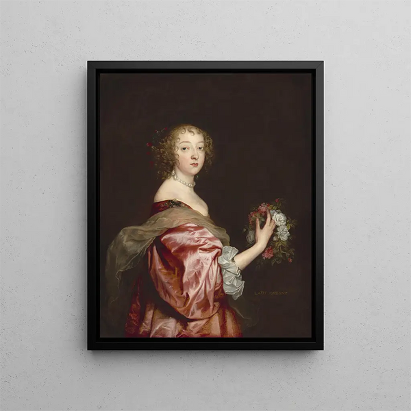 Catherine Howard Lady d'Aubigny - Antoine van Dyck — gerahmtes Bild an der Wand