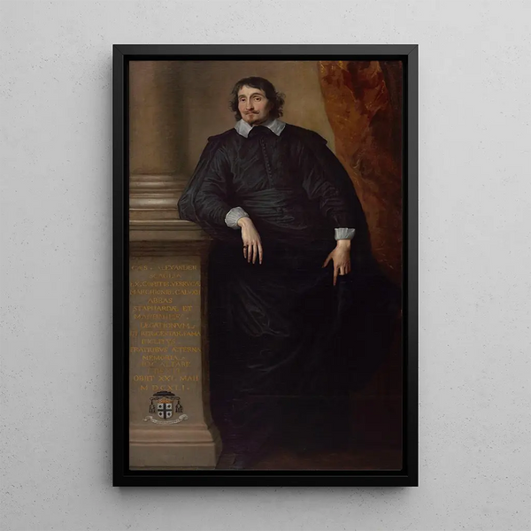 Cesare Alessandro Scaglia di Verrua Abt von Staffarda und Mandanici - Antoine van Dyck — gerahmtes Bild an der Wand