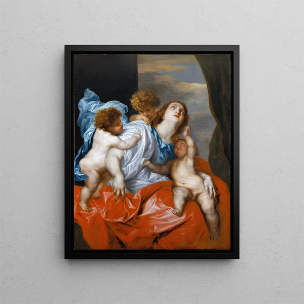 Charité - Antoine van Dyck — gerahmtes Bild an der Wand