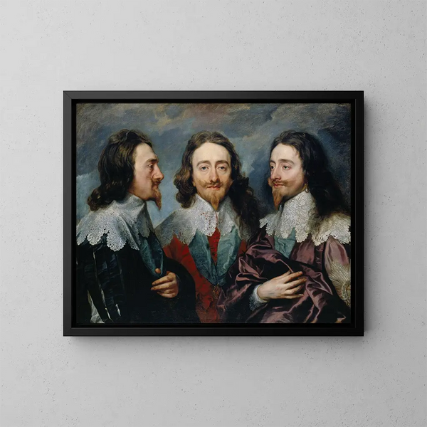 Charles Ier - Antoine van Dyck — gerahmtes Bild an der Wand