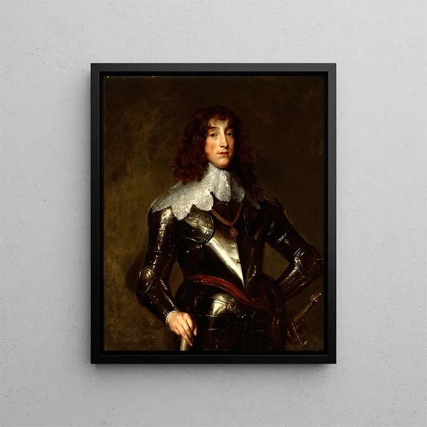 Charles Louis Elector Palatine - Antoine van Dyck — gerahmtes Bild an der Wand