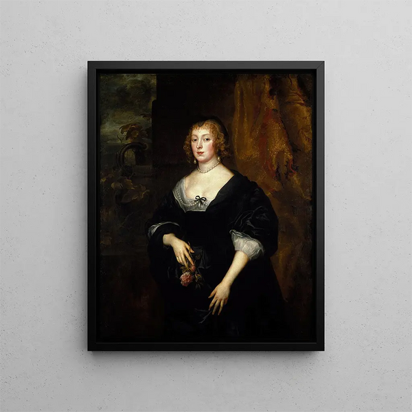 Dame Dacre - Antoine van Dyck — gerahmtes Bild an der Wand