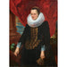 Portrait einer Edlen mit Papagei - Antoine van Dyck — gerahmtes Bild an der Wand