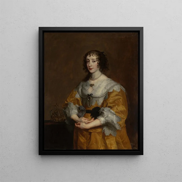 La reine Henriette Marie - Antoine van Dyck — gerahmtes Bild an der Wand
