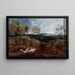 Landschaft bei Sonnenuntergang mit einem Hirten und seinem Herd - Antoine van Dyck — gerahmtes Bild an der Wand