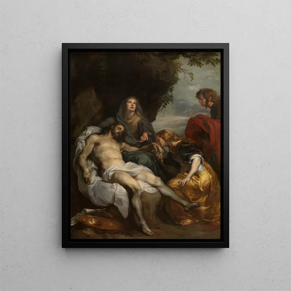 Die Klage über den toten Christus - Antoine van Dyck — gerahmtes Bild an der Wand