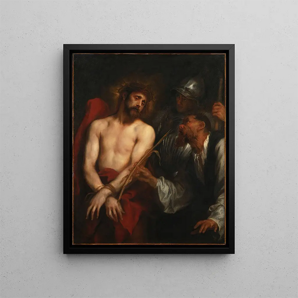 Die Spott des Christus - Antoine van Dyck — gerahmtes Bild an der Wand