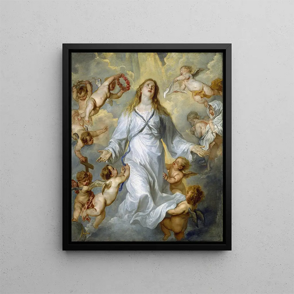 Die Jungfrau als Fürsprecherin - Antoine van Dyck — gerahmtes Bild an der Wand