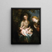 Jungfrau mit Kind mit Heilige Katharina von Alexandrien - Antoine van Dyck — gerahmtes Bild an der Wand
