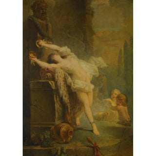 AntoineFranois Callet - A Bacchante Playing The Cymbols Before A Statue Of Pan.webp