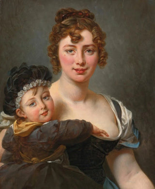 AntoineJean Gros - Portrait of Franoise Simonnier And Her Daughter.webp