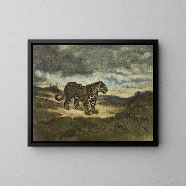 Jaguar in piedi - Antoine-Louis Barye — quadro incorniciato alla parete