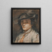 Portrait eines Mannes mit Hut - Antoine Lebel — gerahmtes Bild an der Wand