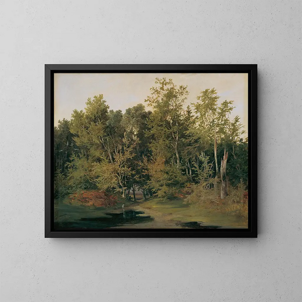 Paesaggio boschivo in Bassa Austria - Anton Altmann il Giovane — quadro incorniciato alla parete