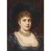Riproduzione del dipinto Dame in abito blu con cappello - Anton Ebert
