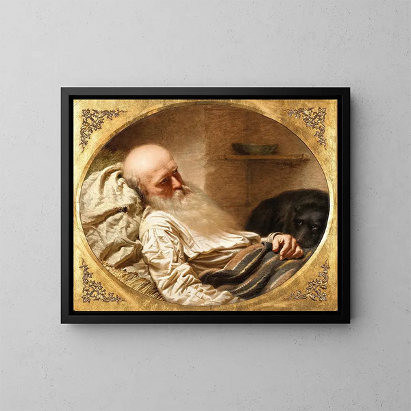 Der letzte Freund - Anton Einsle — gerahmtes Bild an der Wand