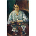 Dame in camicia bianca, prima moglie dell'artista - Anton Faistauer — vista dell’opera