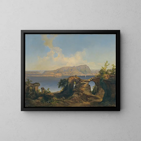 Blick auf den Gardasee - Anton Hansch — gerahmtes Bild an der Wand