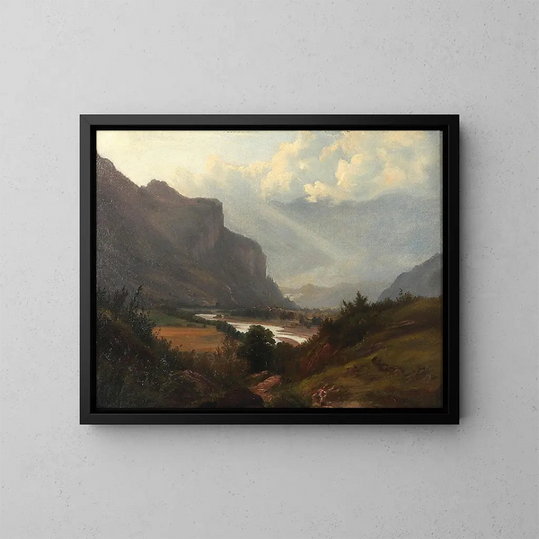 Golling bei Salzburg - Anton Hansch — gerahmtes Bild an der Wand