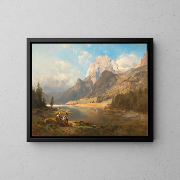 Partie du Hintersee avec le Mühlsturzhorn, Bavière - Anton Hansch — gerahmtes Bild an der Wand