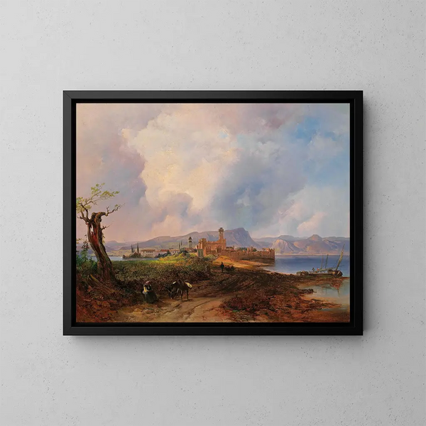 Sirmione - Anton Hansch — gerahmtes Bild an der Wand