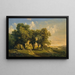 Unter den Linden, Abendlandschaft - Anton Hansch — gerahmtes Bild an der Wand