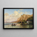 Fischer auf einem See - Anton Hlaváček — gerahmtes Bild an der Wand