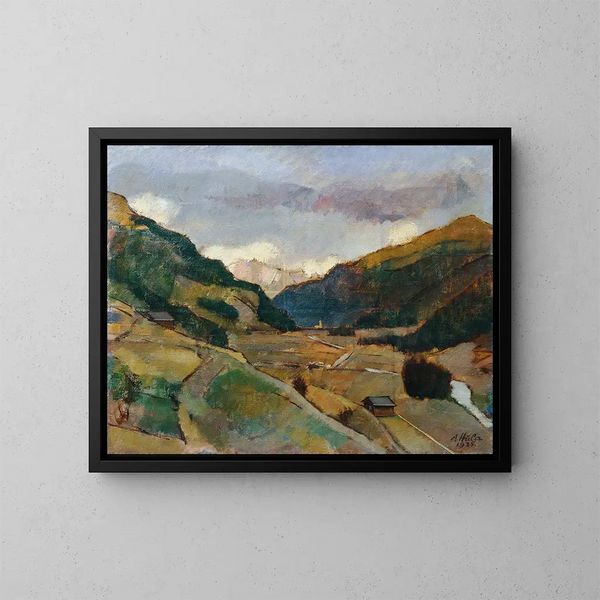Die Tal der Defereggental in Oberösterreich - Anton Hula — gerahmtes Bild an der Wand