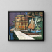 Am Hafen von Malcesine - Anton Kerschbaumer — gerahmtes Bild an der Wand
