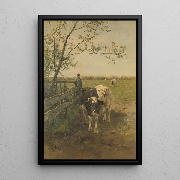 Der Milchkurve - Anton Mauve — gerahmtes Bild an der Wand