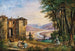 Szene in Salzburg, Ausflügler, die sich ausruhen mit Blick auf den Lueg-Pass - Anton Reiffenstuhl — Ansicht des Kunstwerks