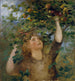 Ragazza che raccoglie mele - Anton Romako — vista dell’opera