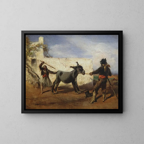 L'âne strassbourgeois - Anton Romako — gerahmtes Bild an der Wand
