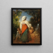 Donna italiana con bambino alla fontana - Anton Romako — quadro incorniciato alla parete