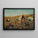 Campo nomadi nella Puszta - Anton Romako — quadro incorniciato alla parete