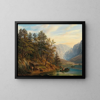 Anton Schiffer - Partie vor Hallstatt nach Obertraun im Salzkammergute.webp